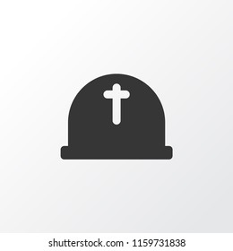 Cemetery icon symbol. Premium quality isolated headstone element in trendy style.