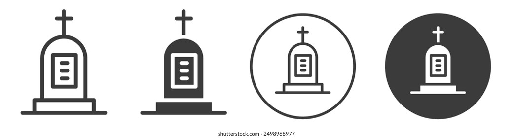 Cemetery icon Vector illustration in black