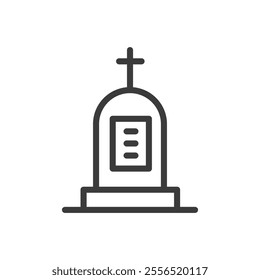 Cemetery icon Vector logo outline