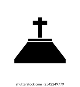 Cemetery illustrated on a white background