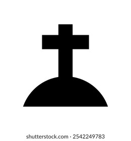 Cemetery illustrated on a white background