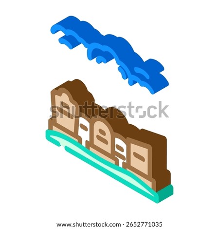 cemetery landscape mortality isometric icon vector. cemetery landscape mortality sign. isolated symbol illustration