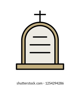 Cemetery Line filled icon