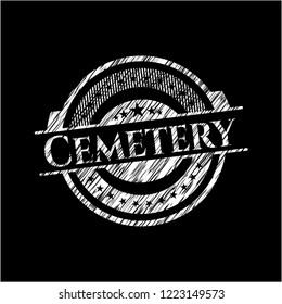 Cemetery on chalkboard