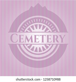 Cemetery retro pink emblem