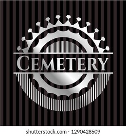 Cemetery silvery shiny badge