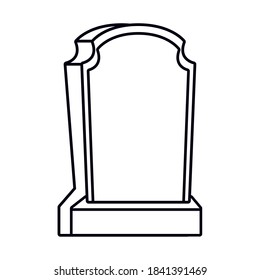 cemetery tomb halloween isolated icon vector illustration design