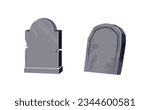 cemetery tombstone element, grave sign of the dead. horror and spooky concept. 3d tombstone