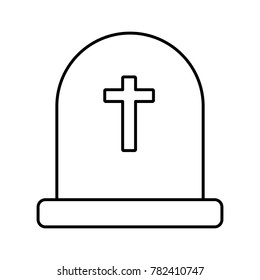 Cemetery tombstone isolated
