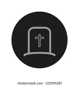 cemetery, tombstone, vector icon, eps10