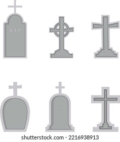 Cemetery tombstones set for halloween