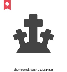 cemetery vector icon