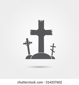Cemetery vector icon