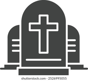 Cemetry icon vector image. Suitable for mobile application web application and print media.