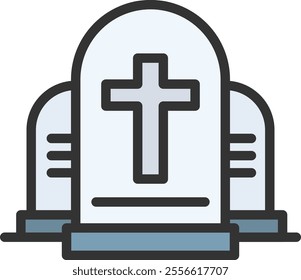 Cemetry icon vector image. Suitable for mobile application web application and print media.