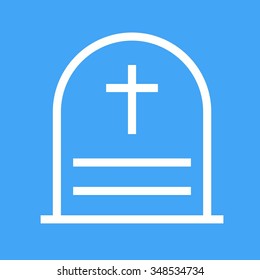 Cemetry, town, building icon vector image. Can also be used for building and landmarks. Suitable for mobile apps, web apps and print media.