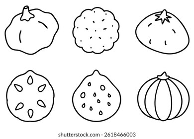 Cempedak Line Art Drawing of Tropical Fruit.eps