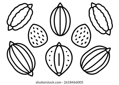 Cempedak Unique Line Art Representation of Tropical Fruit.eps