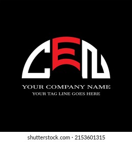 CEN-Logo für kreatives Design mit Vektorgrafik