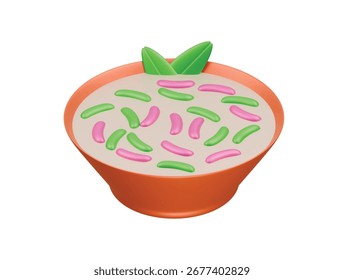 cendol Symbol 3D-Illustration rendern