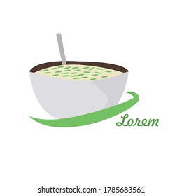 cendol logo, Indonesian traditional drink made from hunkwe flour.