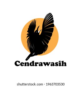 cendrawasih bird illustration logo vector. phoenix logo vector