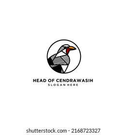 Cendrawasih logo icon design vector 