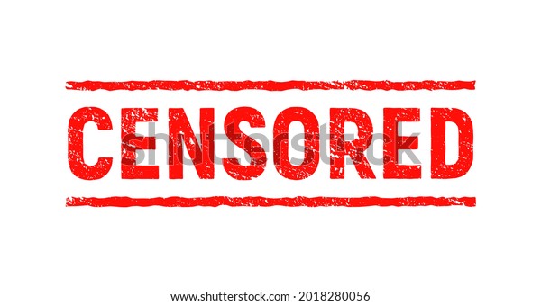 Censor Control Security Sign Sticker Censure Stock Vector (Royalty Free ...