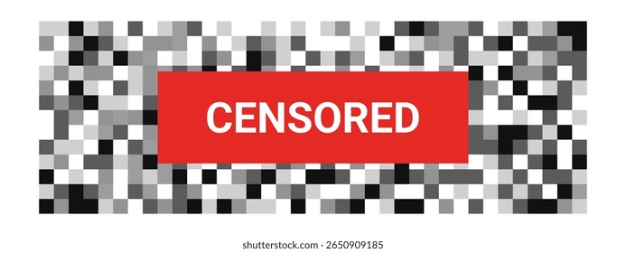 Symbol für Pixelzeichenleiste zensieren. Quadratisches Zensurzeichen. Zensurunschärfe mit kariertem Textursymbol
