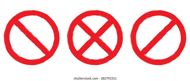 Censor sign. No sign. Red prohibition vector sign.