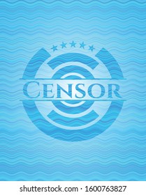 Censor water representation emblem background. Vector Illustration. Detailed.