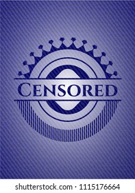  Censored with denim texture