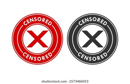 Censored design logo template illustration