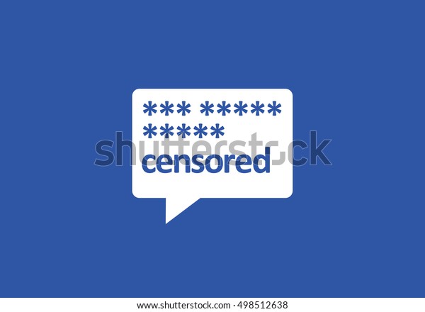 Censored Dialog Bubble Text Metaphor Meaning Stock Vector Royalty Free