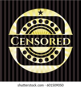 Censored gold emblem