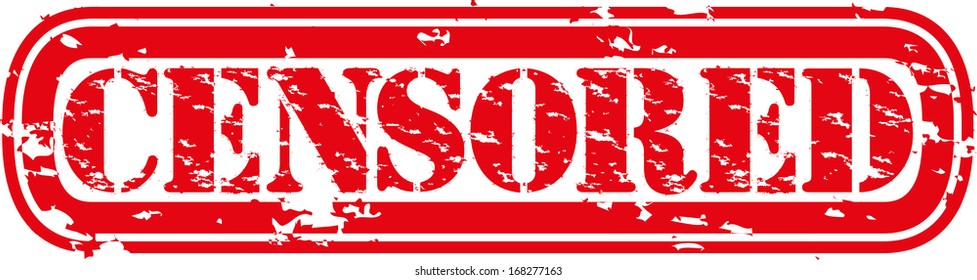 Censored grunge rubber stamp, vector illustration 