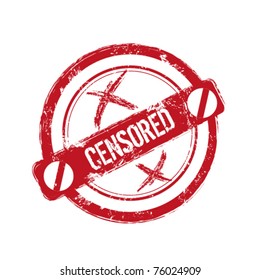censored grunge stamp