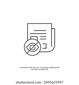 censored news thin outline icon vector design good for web or mobile app