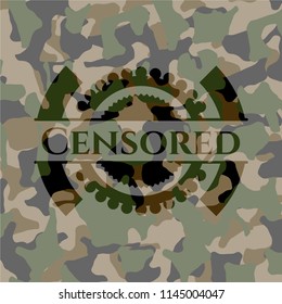 Censored on camo pattern