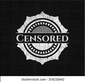 Censored on chalkboard