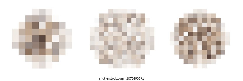 Censored pixel bar set. Nudity skin or sensitive text adult content cover. Censored picture vector illustration