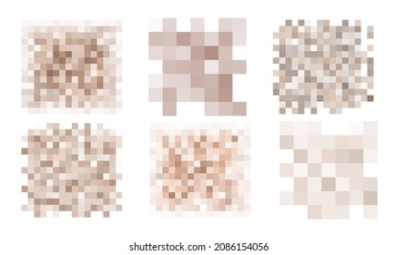 Zensurierte Pixelbalkenmenge. Nacktdarstellung oder sensibler Text für Erwachsene. Zensurierte Bild-Vektorgrafik