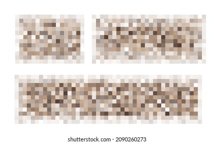 Zensurierte Pixelbalkenmenge. Nacktdarstellung oder sensibler Text für Erwachsene. Zensurierte Bild-Vektorgrafik