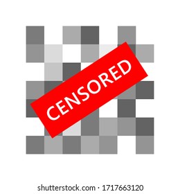 Censored Pixel Effect Censor Blur Effect Stock Vector (royalty Free 