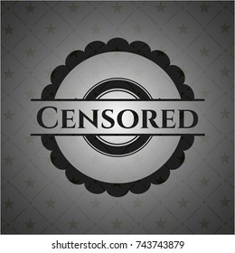 Censored realistic black emblem