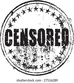 Censored rubber stamp