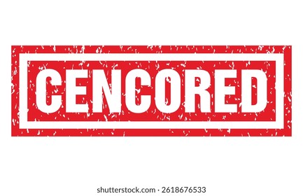 Censored rubber stamp vector icon template