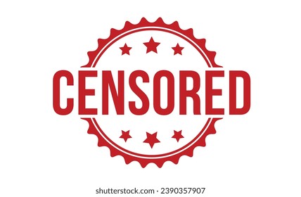 Censored rubber stamp vector illustration on white background. Censored rubber stamp