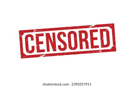 Ilustración vectorial del sello de caucho censurada sobre fondo blanco. Sello de caucho censurado
