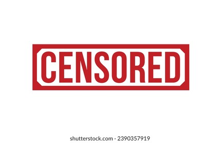 Ilustración vectorial del sello de caucho censurada sobre fondo blanco. Sello de caucho censurado